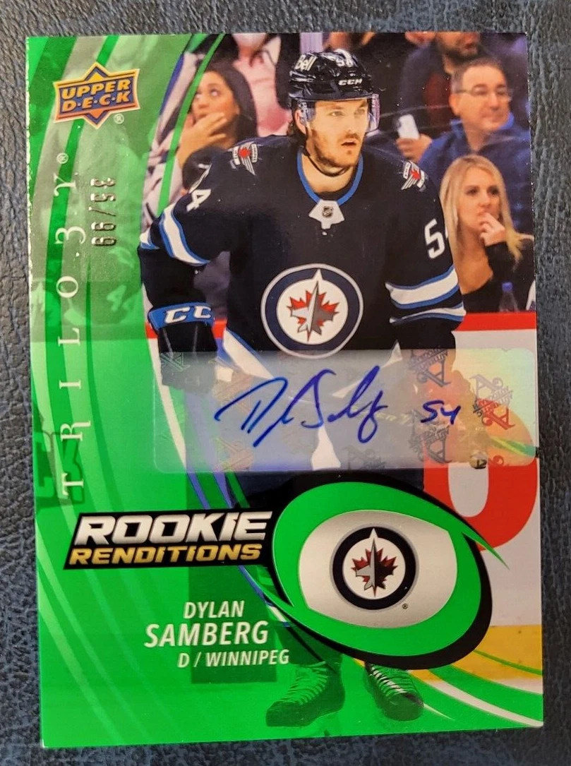2022-23 UPPER DECK TRILOGY ROOKIE RENDITIONS DYLAN SAMBERG AUTO CARD /99
