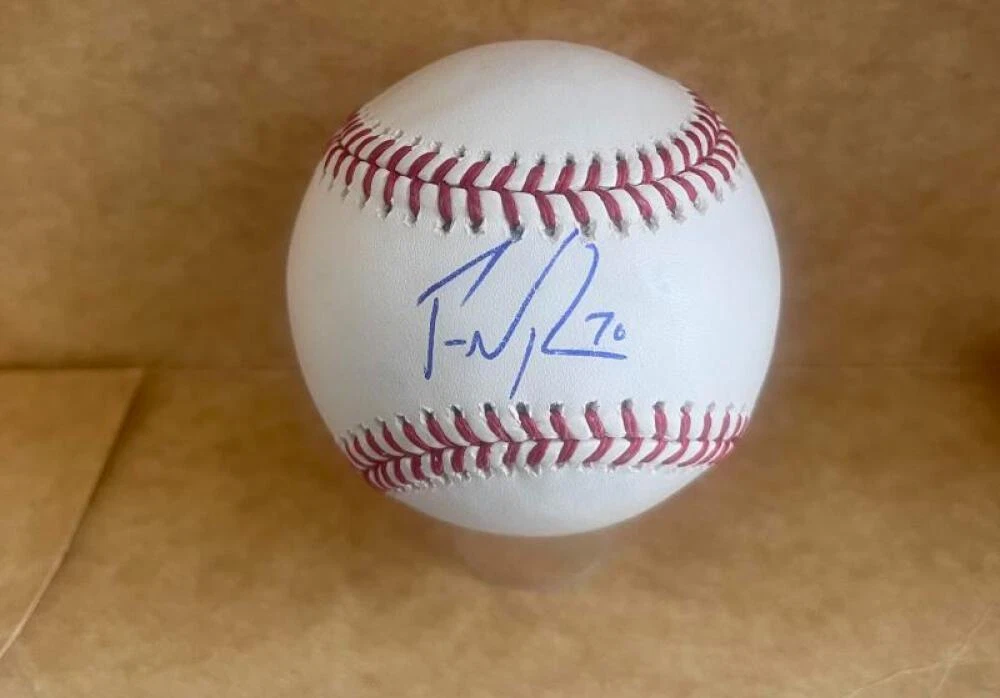 PACKY NAUGHTON CARDINALS SIGNED AUTOGRAPHED M.L. BASEBALL BAS AUTH
