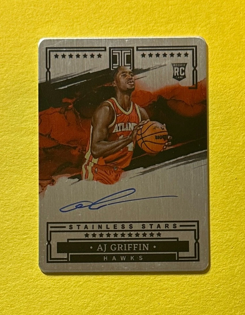 2022-23 PANINI IMPECCABLE AJ GRIFFIN STAINLESS STARS ROOKIE AUTO /99 #SSA-AJG
