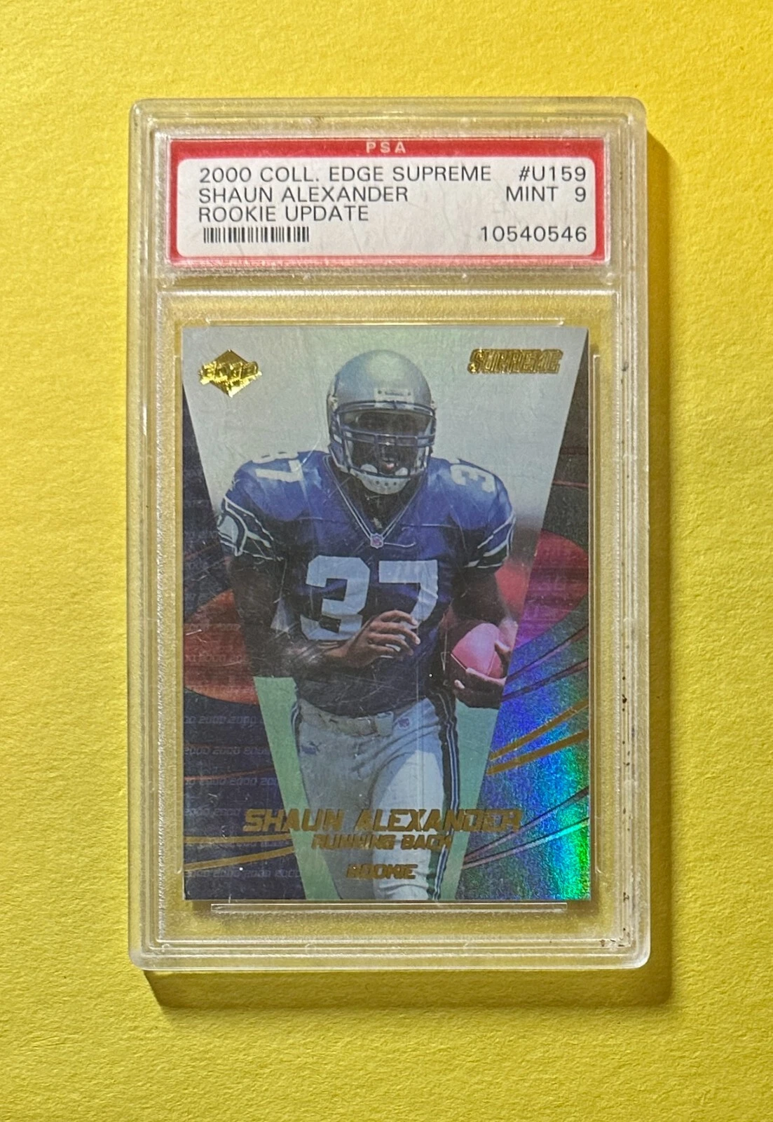 2000 COLLECTOR'S EDGE SUPREME SHAUN ALEXANDER ROOKIE UPDATE /2000 #U159 PSA 9
