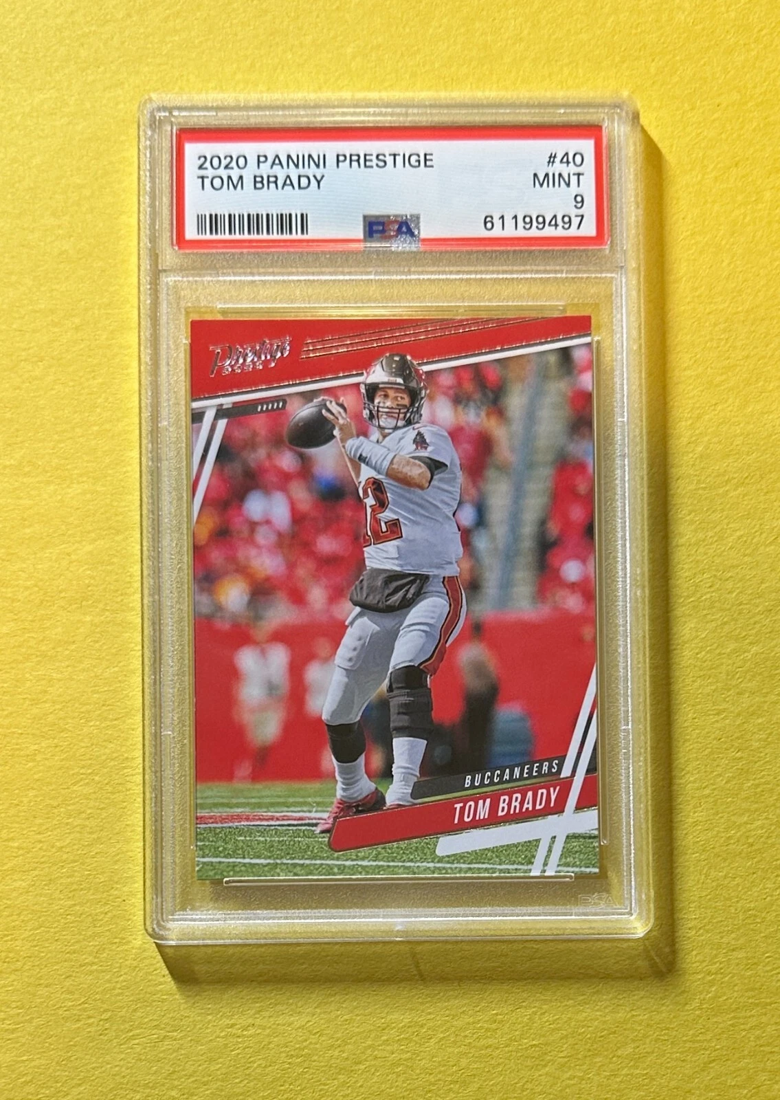 2020 PANINI PRESTIGE TOM BRADY #40 PSA MINT 9 BUCCANEERS
