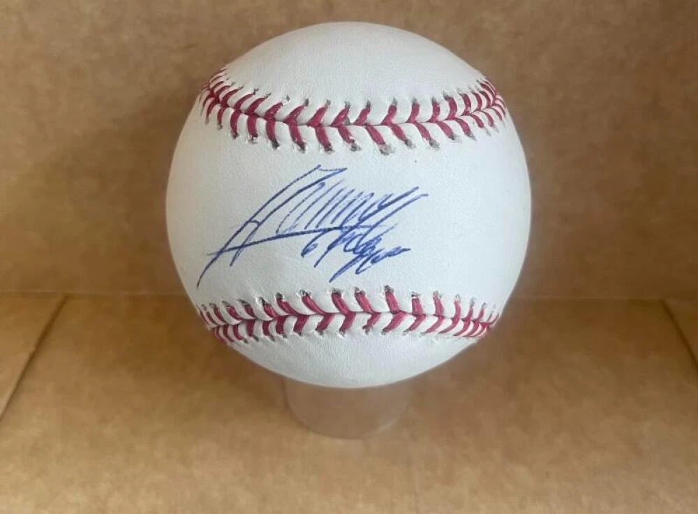 MELVIN MORA ORIOLES/METS SIGNED AUTOGRAPHED M.L. BASEBALL BAS AUTH
