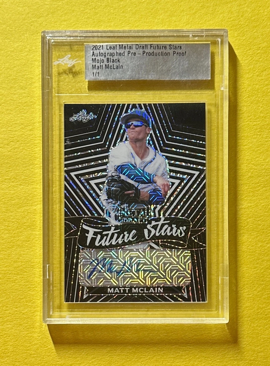 2021 LEAF METAL DRAFT MATT MCLAIN FUTURE STARS AUTO PRE PRODUCTION 1/1 REDS
