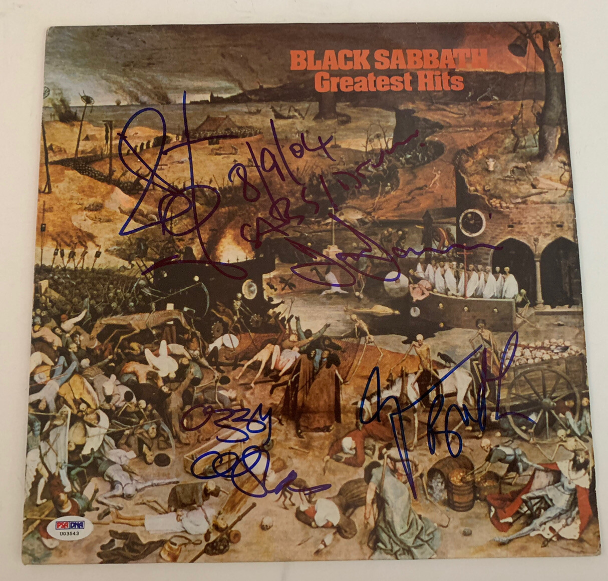 Black Sabbath Ozzy Iommi Butler Ward All 4 Signed LP PSA & Beckett Certified
