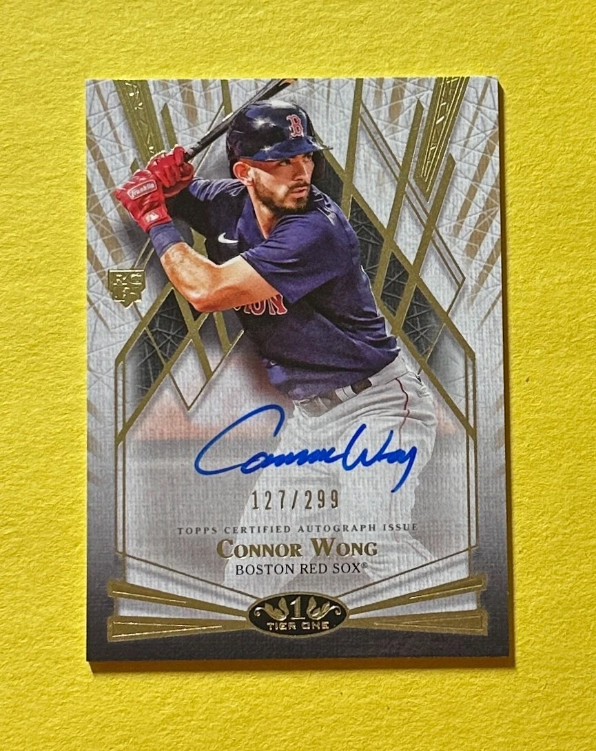 2022 TOPPS TIER ONE CONNOR WONG BREAKOUT ROOKIE AUTO #BOA-CW RED SOX RC
