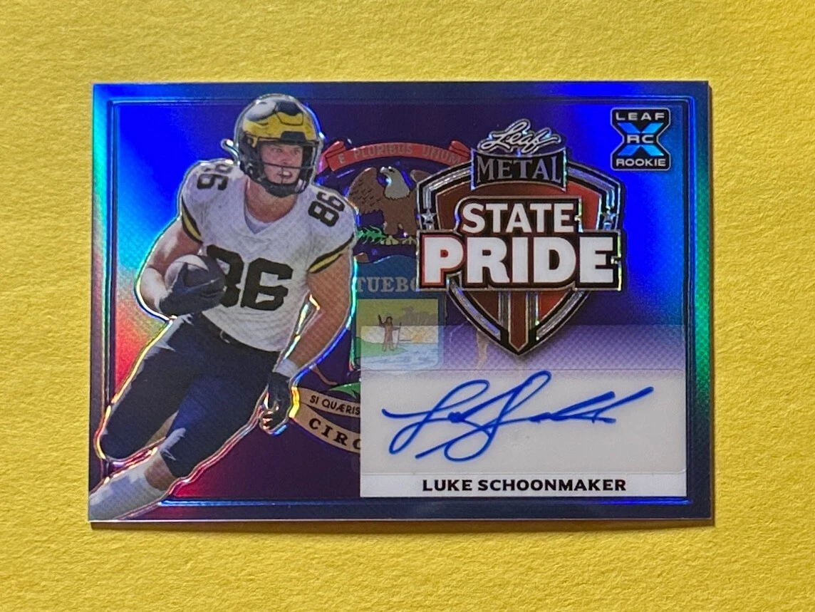 2023 LEAF METAL DRAFT LUKE SCHOONMAKER STATE PRIDE AUTO /8 #SP-LS1
