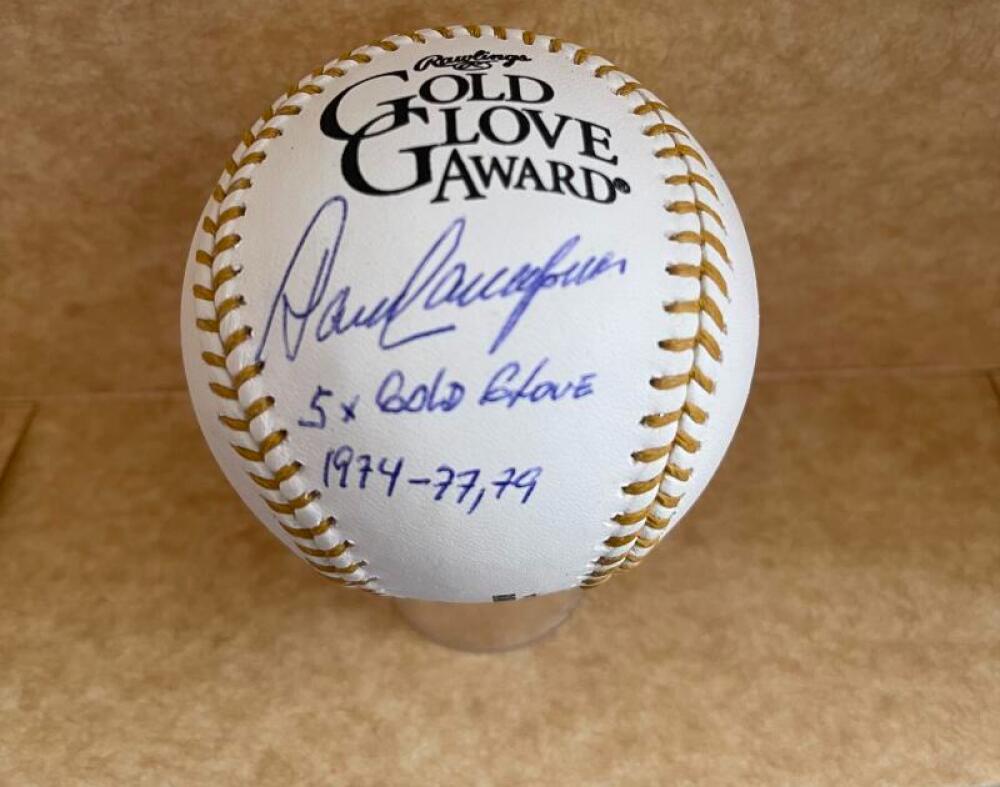 DAVE CONCEPCION 5X GOLD GLOVE 1974-77, 79 SIGNED AUTO BASEBALL BECKETT BB25567
