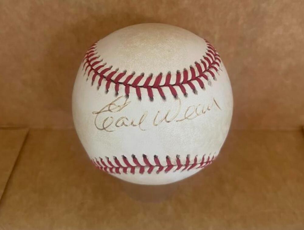EARL WEAVER ORIOLES MANAGER SIGNED AUTO A.L. BASEBALL BECKETT AUTH
