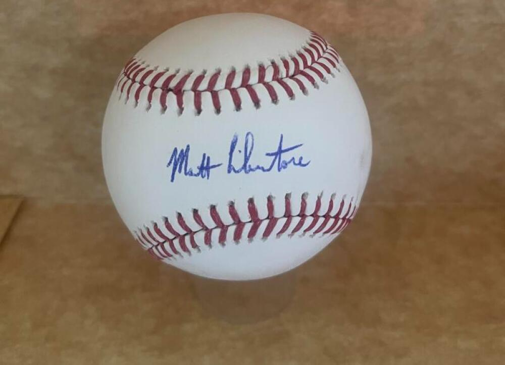 MATTHEW LIBERATORE CARDINALS SIGNED AUTOGRAPHED M.L. BASEBALL BECKETT AUTH
