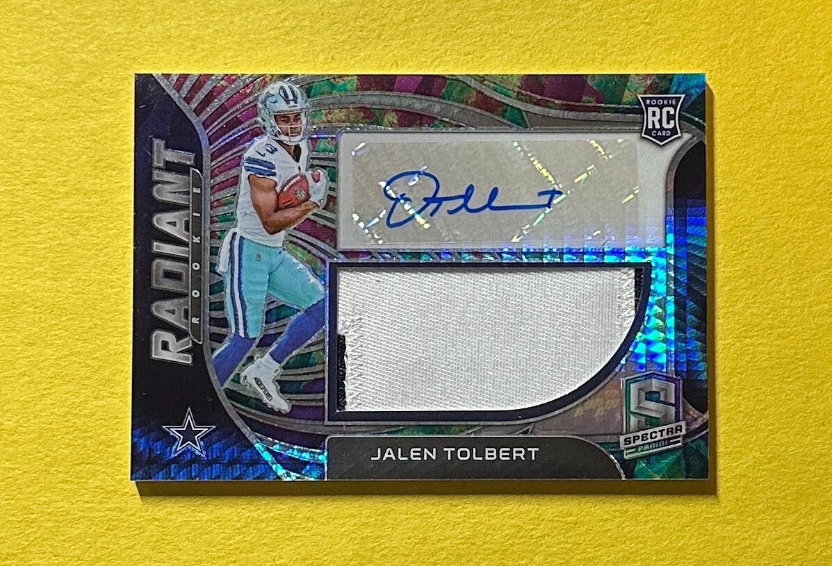 2022 PANINI SPECTRA JALEN TOLBERT RADIANT ROOKIES RPA /75 #RAD-JTO COWBOYS
