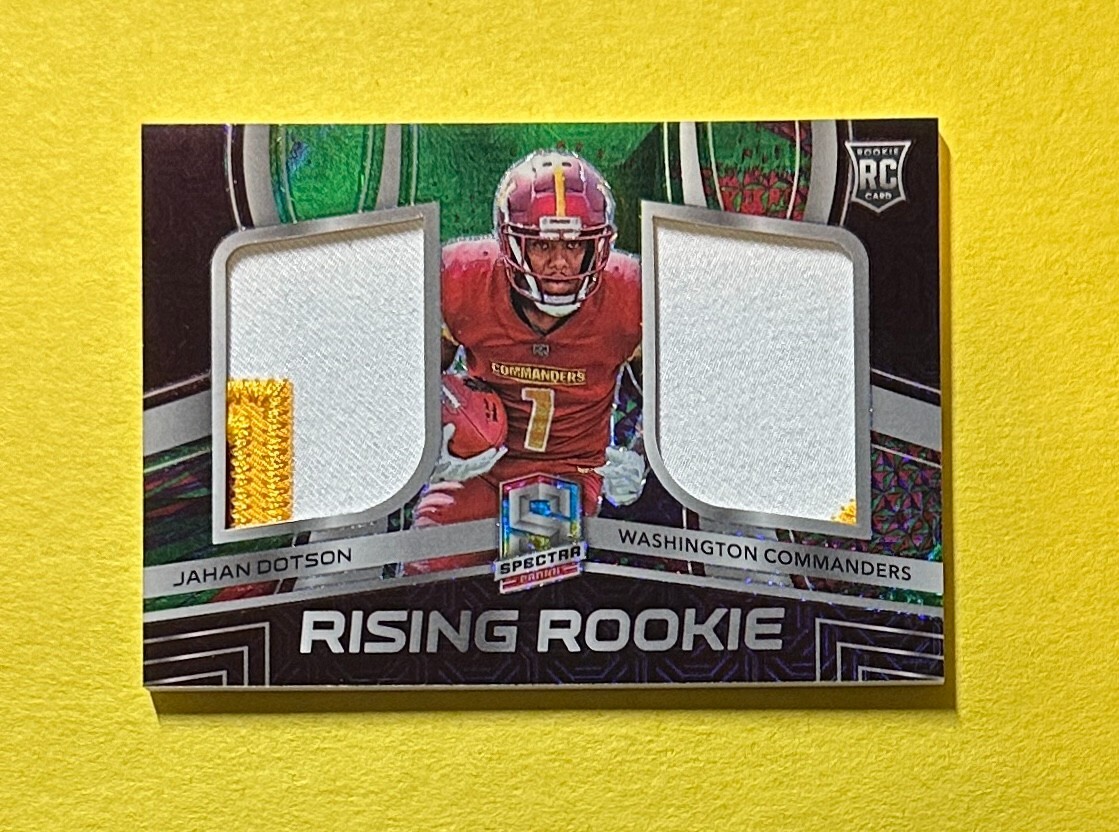 2022 PANINI SPECTRA JAHAN DOTSON RISING ROOKIE DUAL PATCH /25 #RRM-JDO
