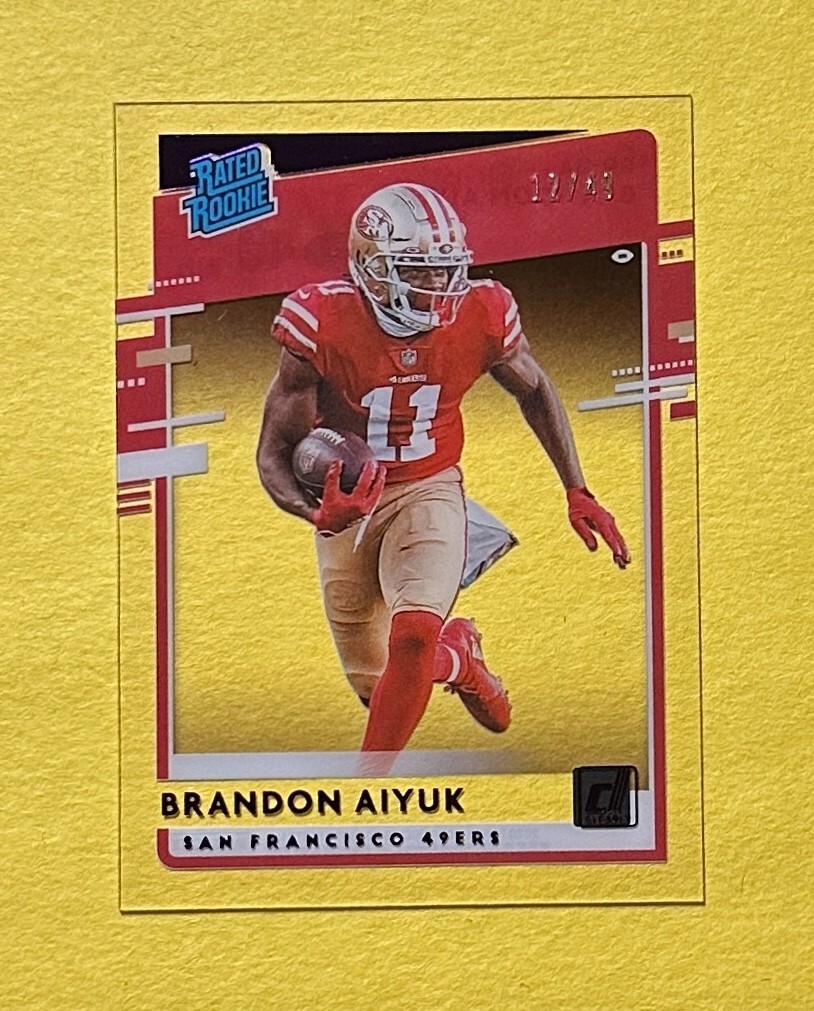 2020 PANINI CHRONICLES DONRUSS CLEAR BRANDON AIYUK SP /49 #RR-BA RATED ROOKIE
