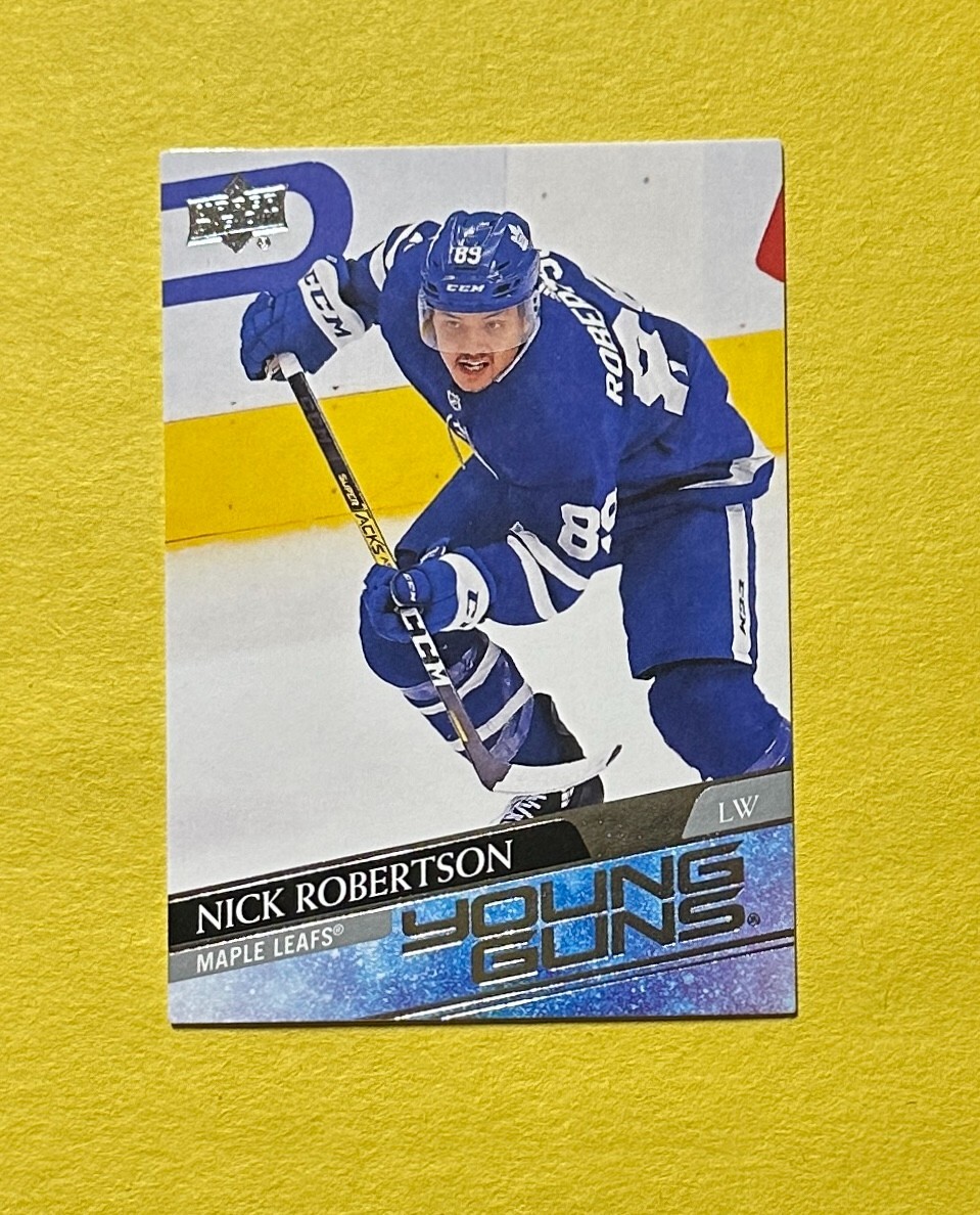2020-21 UPPER DECK SERIES 1 NICK ROBERTSON YOUNG GUNS #237 MAPLE LEAFS
