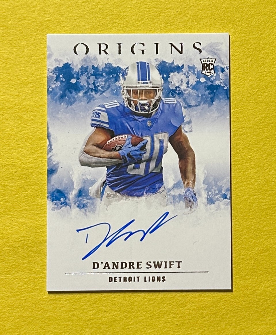 2020 PANINI ORIGINS D'ANDRE SWIFT ROOKIE AUTO #RA-DS LIONS
