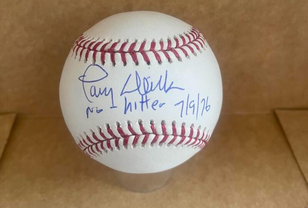 LARRY DIERKER NO HITTER 7/9/76 ASTROS SIGNED AUTO M.L. BASEBALL JSA AH46927
