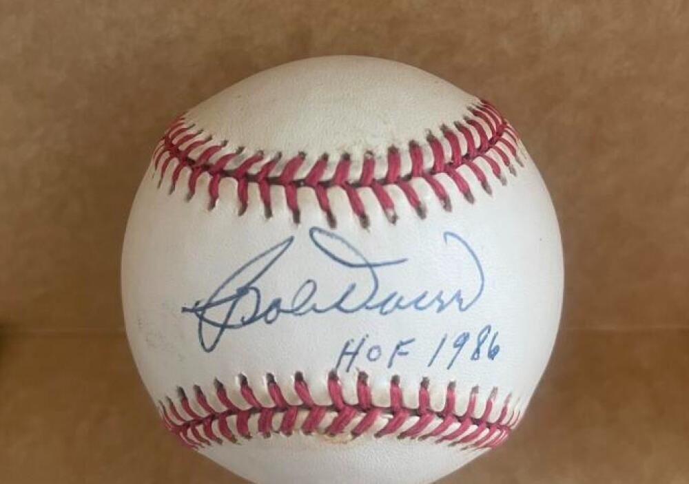 BOBBY DOERR RED SOX HOF 1986 SIGNED A.L. BASEBALL BECKETT AUTH

