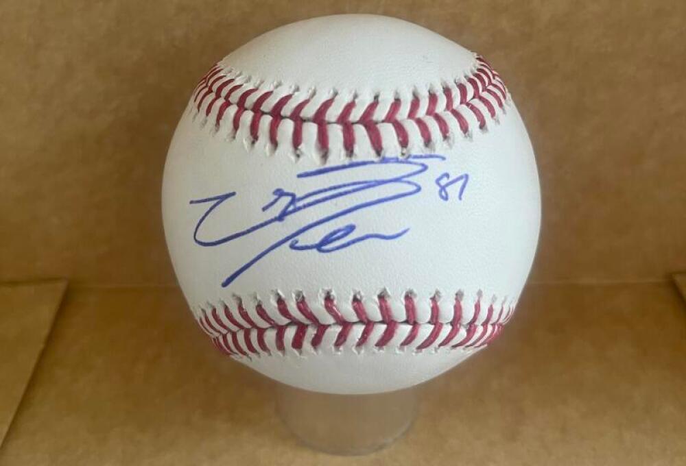 JOSE DELEON TWINS/RAYS SIGNED AUTOGRAPHED M.L. BASEBALL BECKETT AUTH
