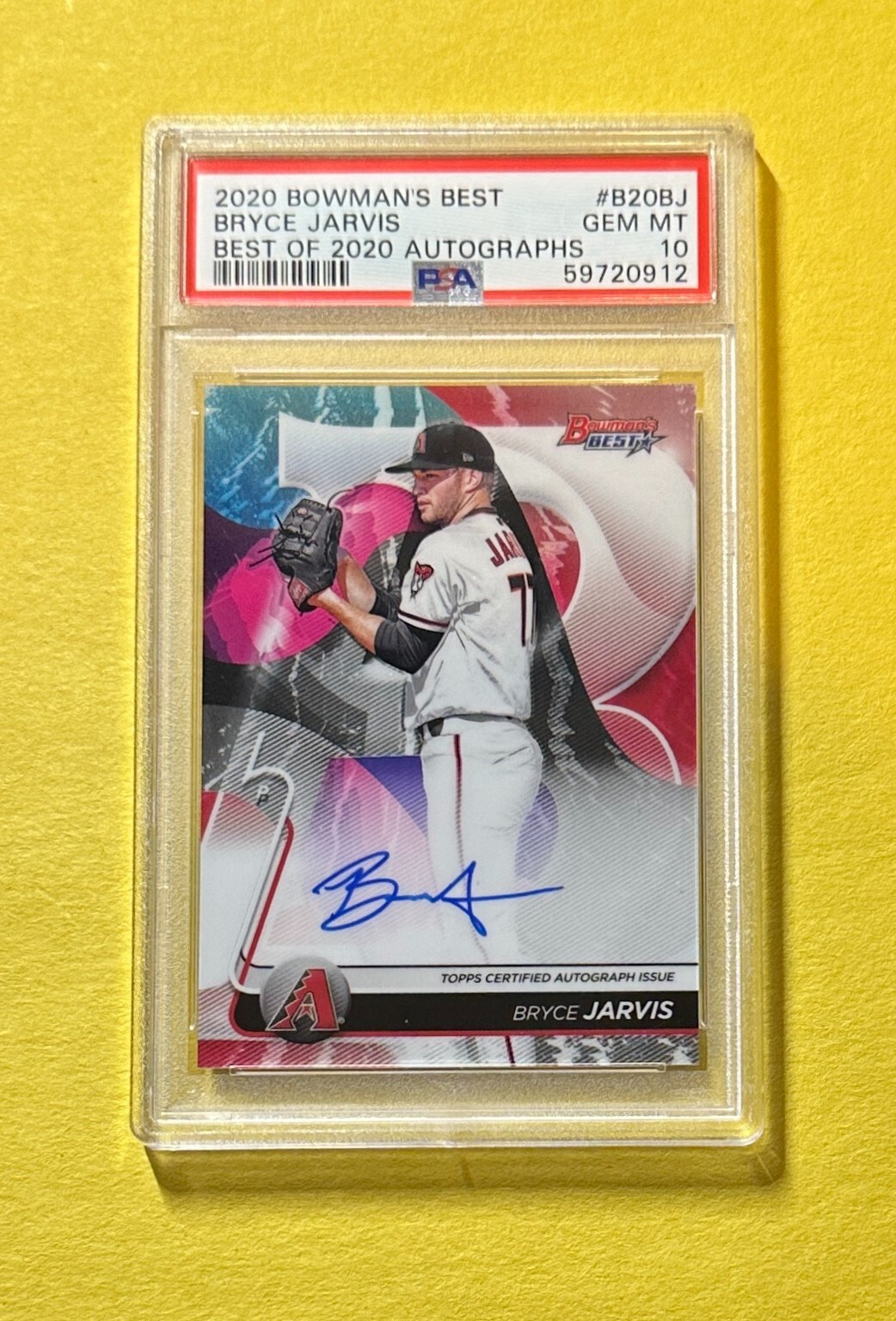 2020 BOWMAN'S BEST BRYCE JARVIS BEST OF 2020 AUTO #B20BJ PSA GEM MT 10
