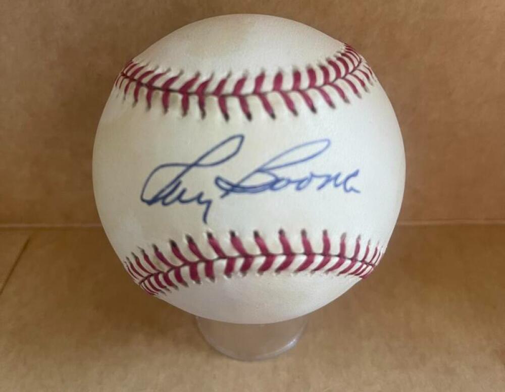 RAY BOONE INDIANS/TIGERS/RED SOX SIGNED AUTO A.L. BASEBALL BECKETT AUTH

