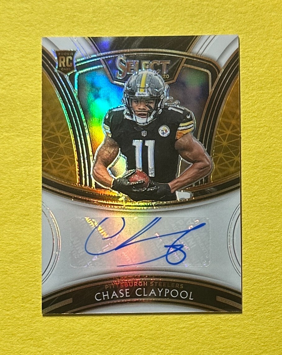 2020 PANINI SELECT CHASE CLAYPOOL WHITE ROOKIE AUTO /20 #SS-CCL STEELERS RC
