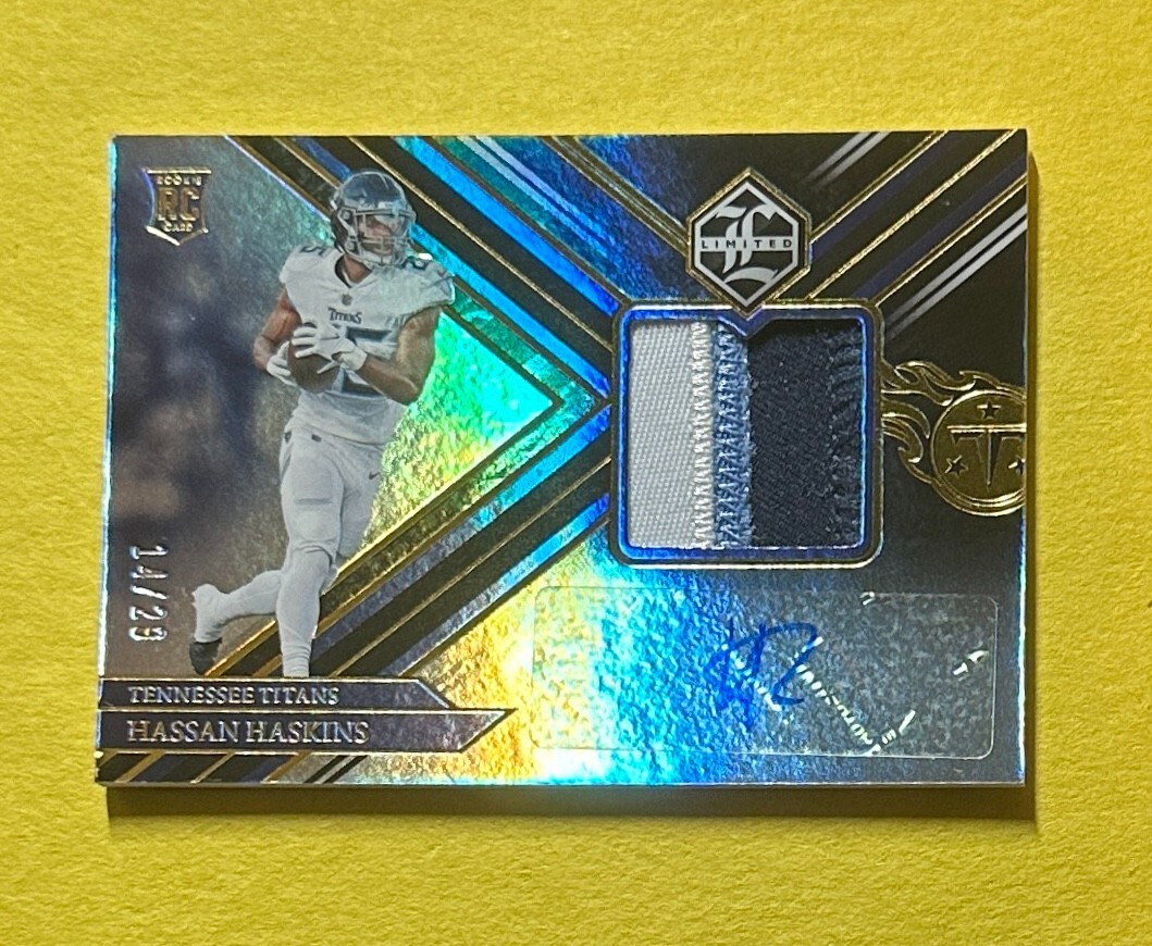2022 PANINI LIMITED HASSAN HASKINS ROOKIE PATCH AUTO /29 #138 TITANS

