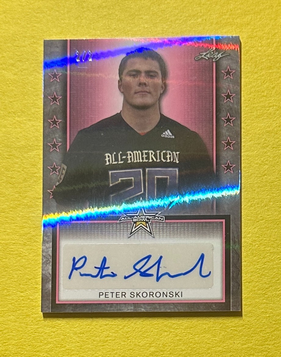 2020 LEAF ALL-AMERICAN BOWL PETER SKORONSKI SSP AUTO /2 #ATA-PS1 TITANS
