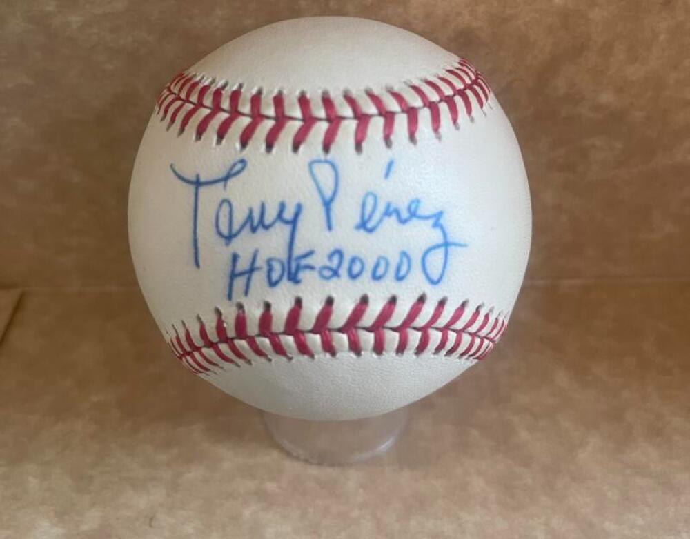 TONY PEREZ HOF 2000 REDS SIGNED AUTO M.L. BASEBALL BECKETT AUTH
