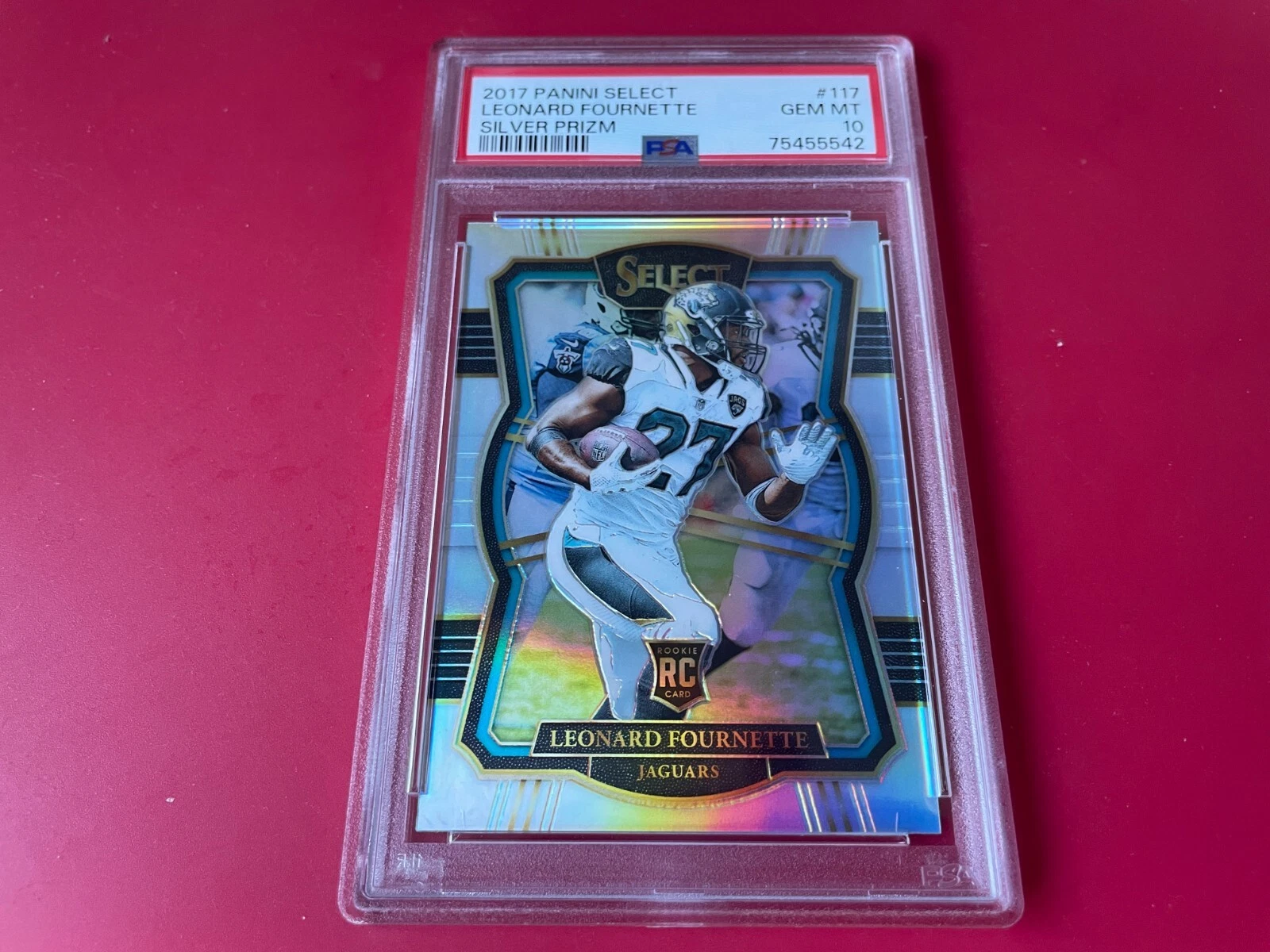 Leonard Fournette 2017 Select Prizm Silver ROOKIE Card PSA 10 GEM MINT
