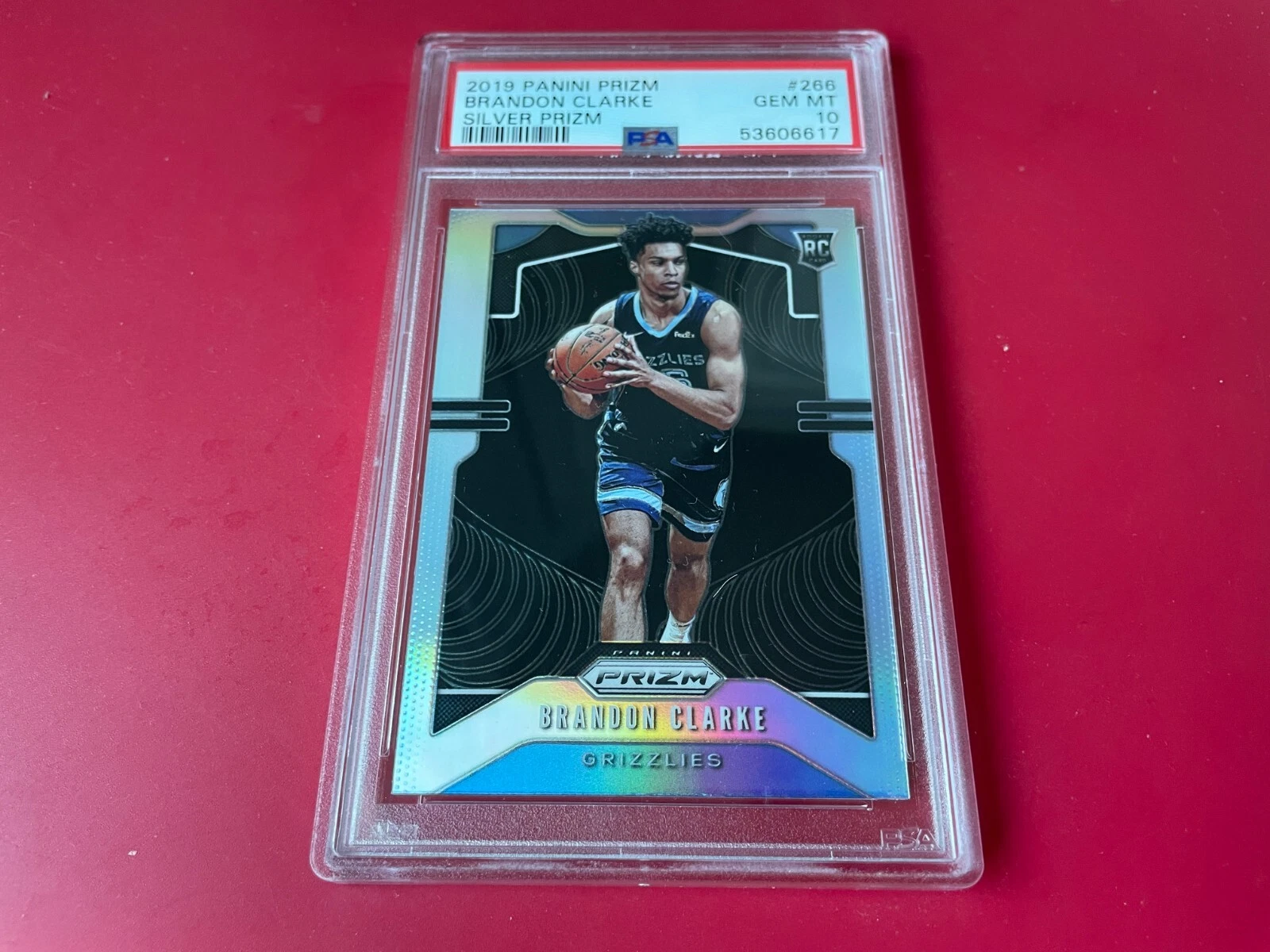 Brandon Clark Grizzlies 2019 Panini Prizm Silver Rookie Card PSA 10 Gem Mint
