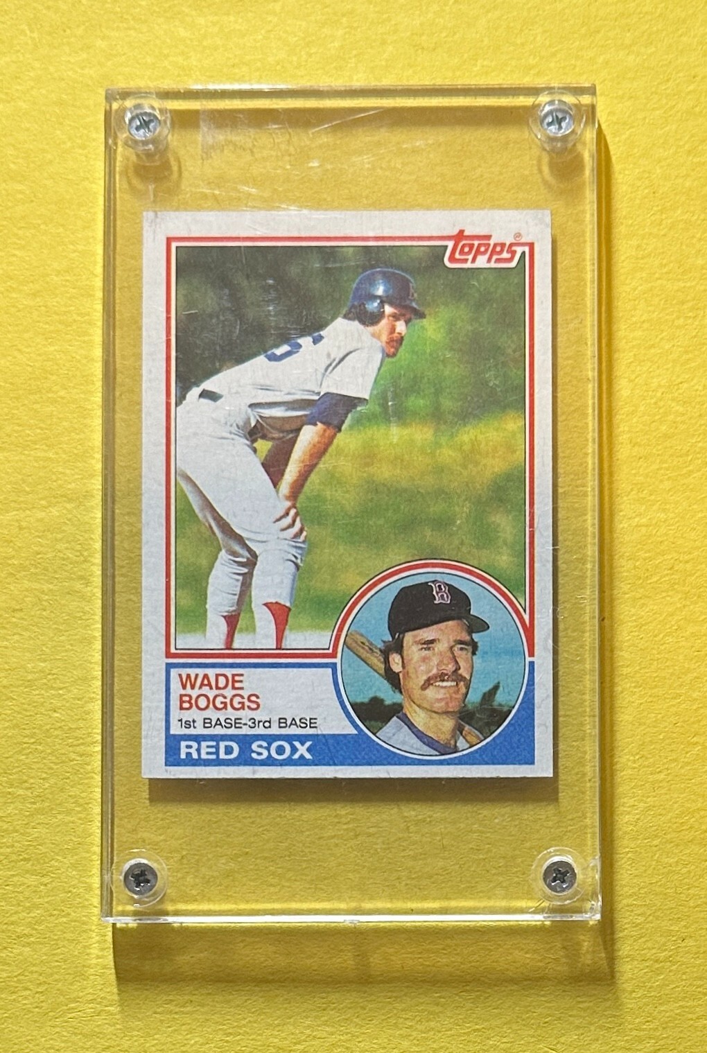 1983 TOPPS WADE BOGGS ROOKIE CARD #498 RED SOX HOF
