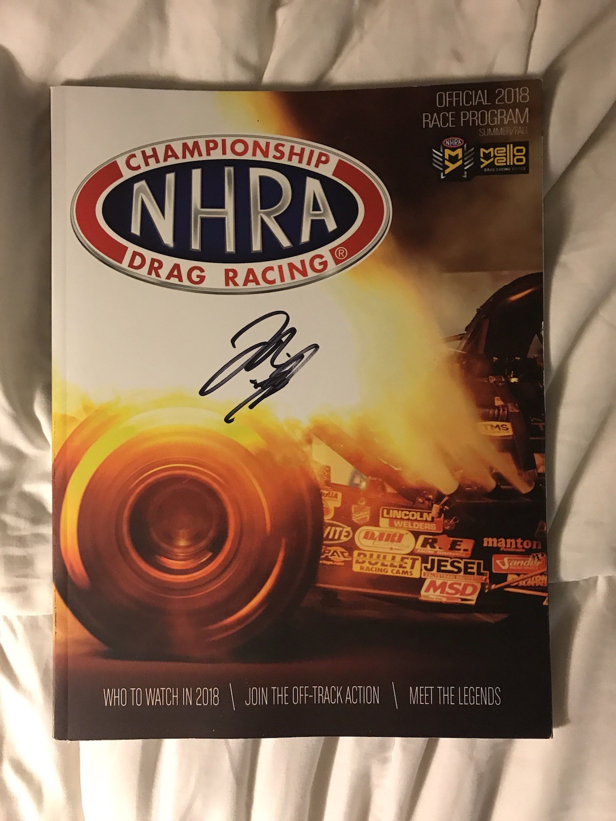 JR Todd Signed 2018 Season Nhra Program Magazine Funny Car Champion
