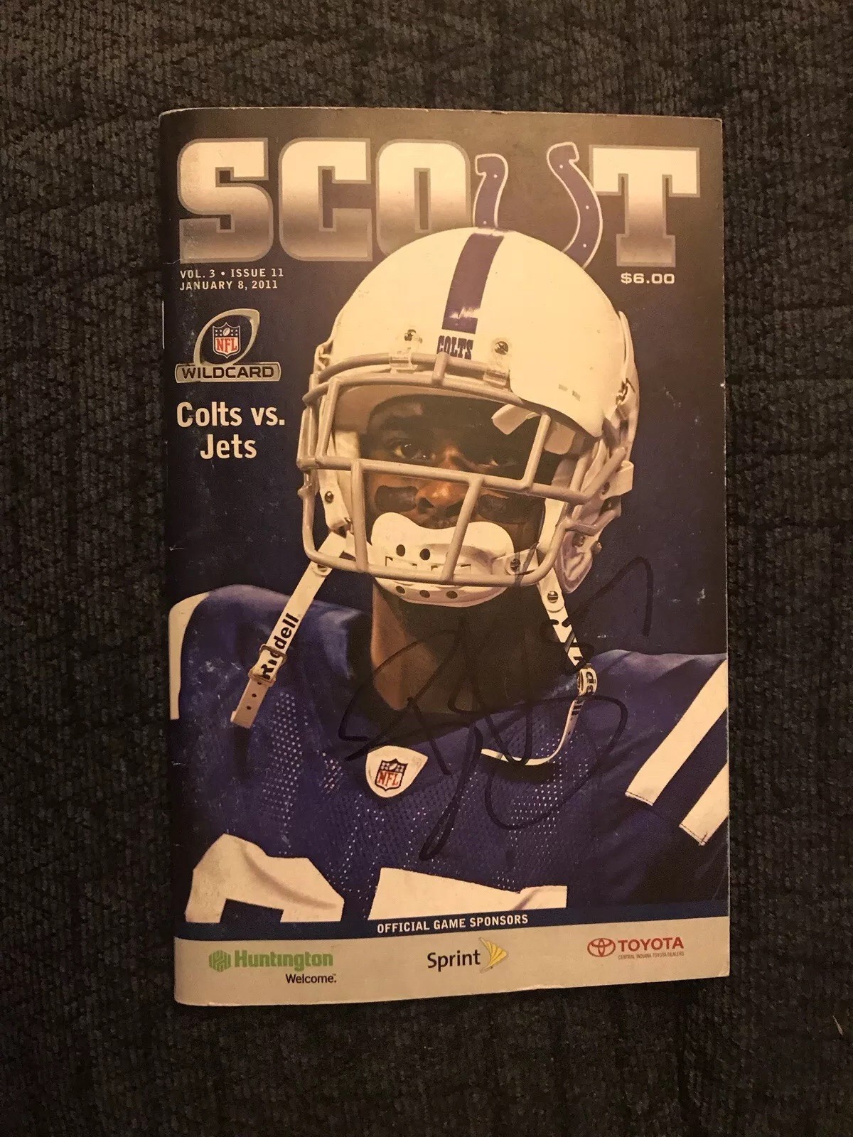 Reggie Wayne Signed Indianapolis Colts Scout Program Magazine
