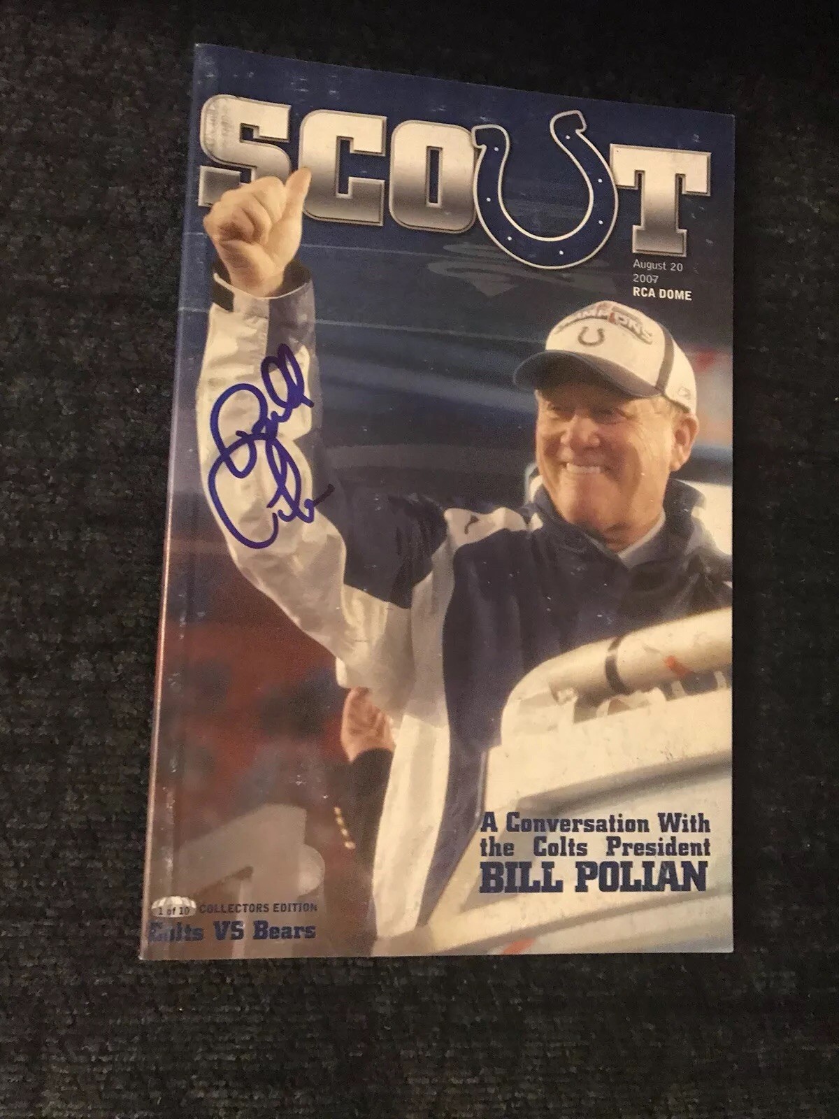 Bill Polian Signed Indianapolis Colts Scout Program Magazine
