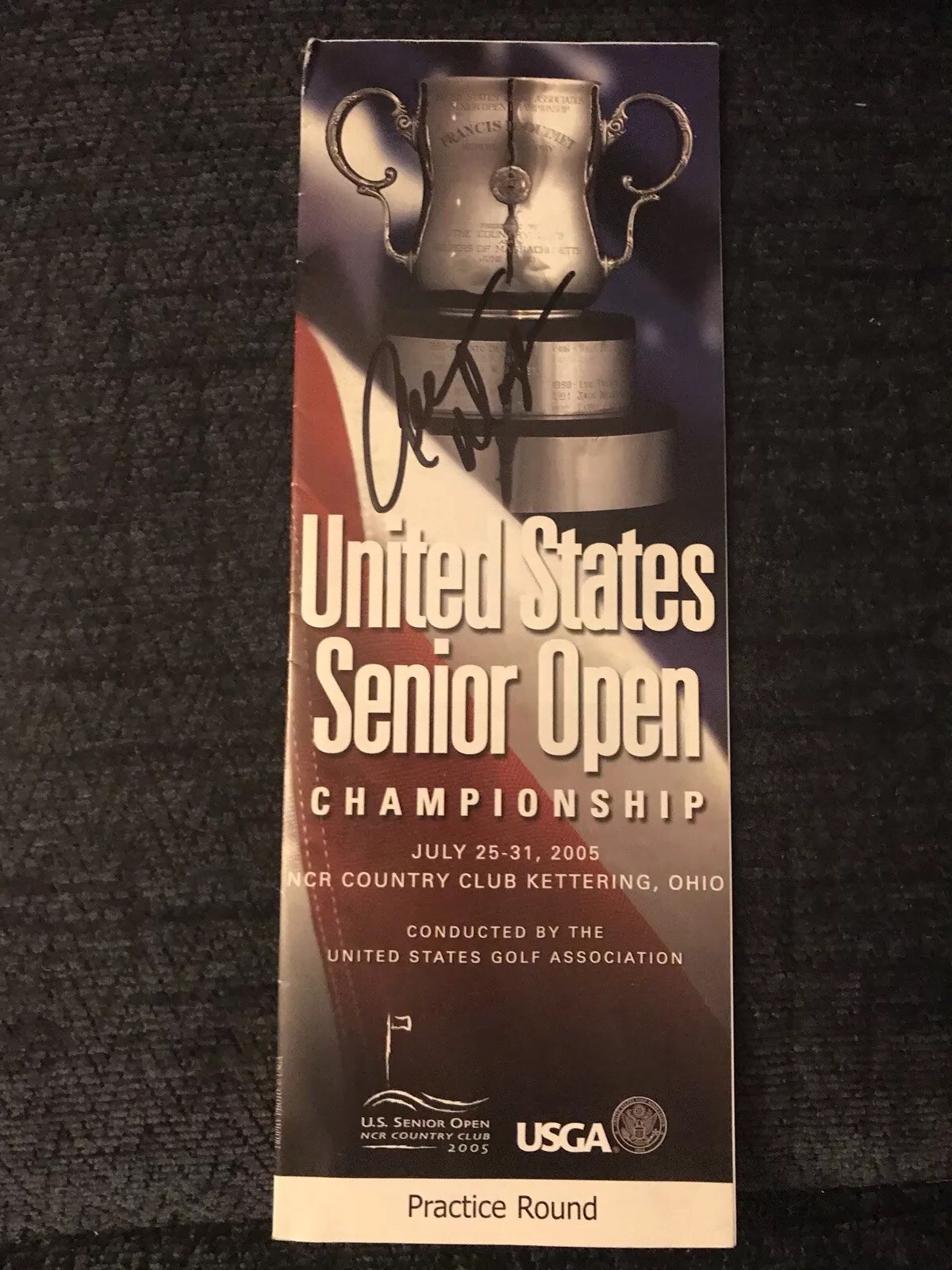 Allen Doyle Signed Pamphlet Autographed Guide Golf 2005 US Senior Open Winner
