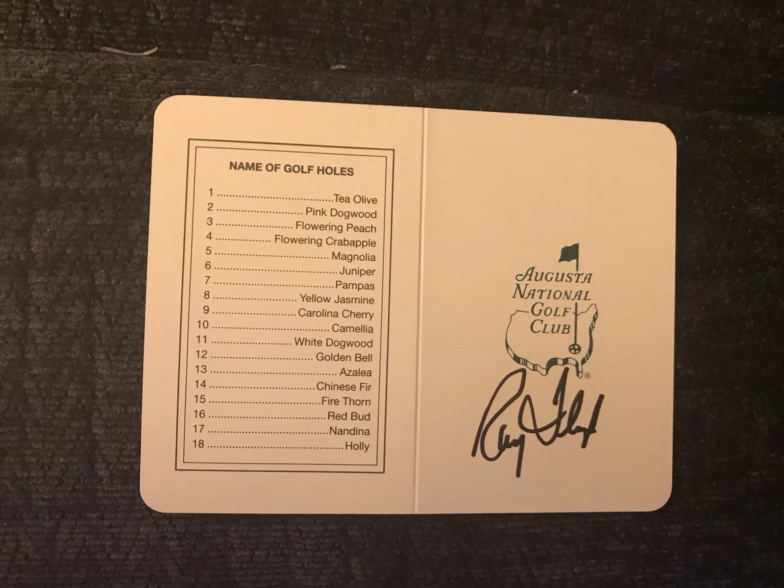 Raymond Ray Floyd Signed Masters Scorecard Autographed PGA Golf Legend
