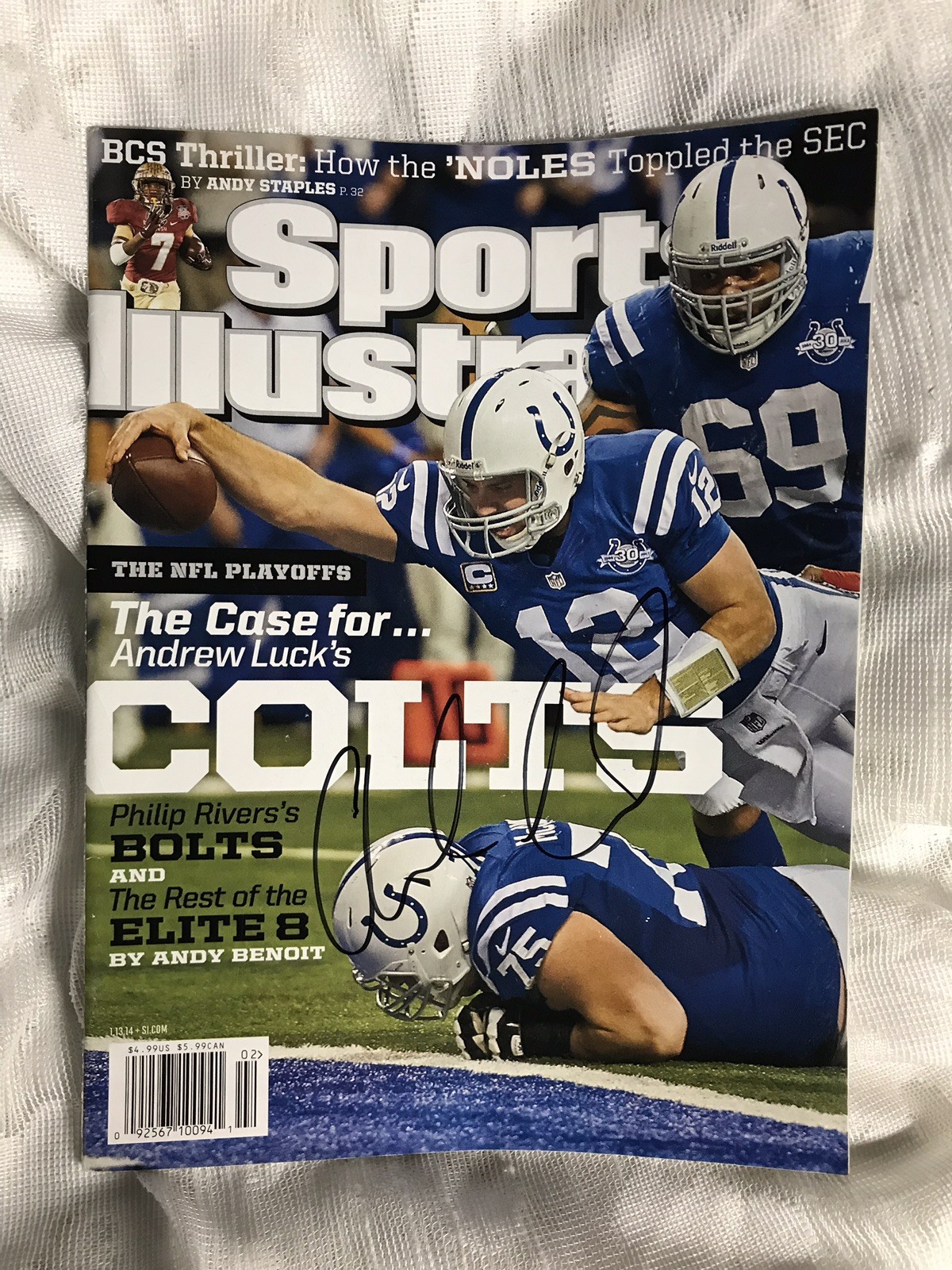 Andrew Luck signed Indianapolis Colts Sports Illustrated Autographed No Label
