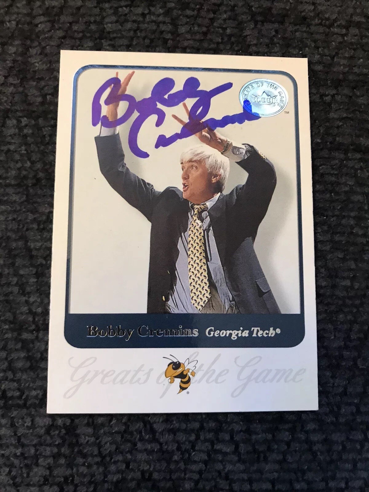 Bobby Cremins Signed Basketball Trading Card Autographed Greats Of The Game
