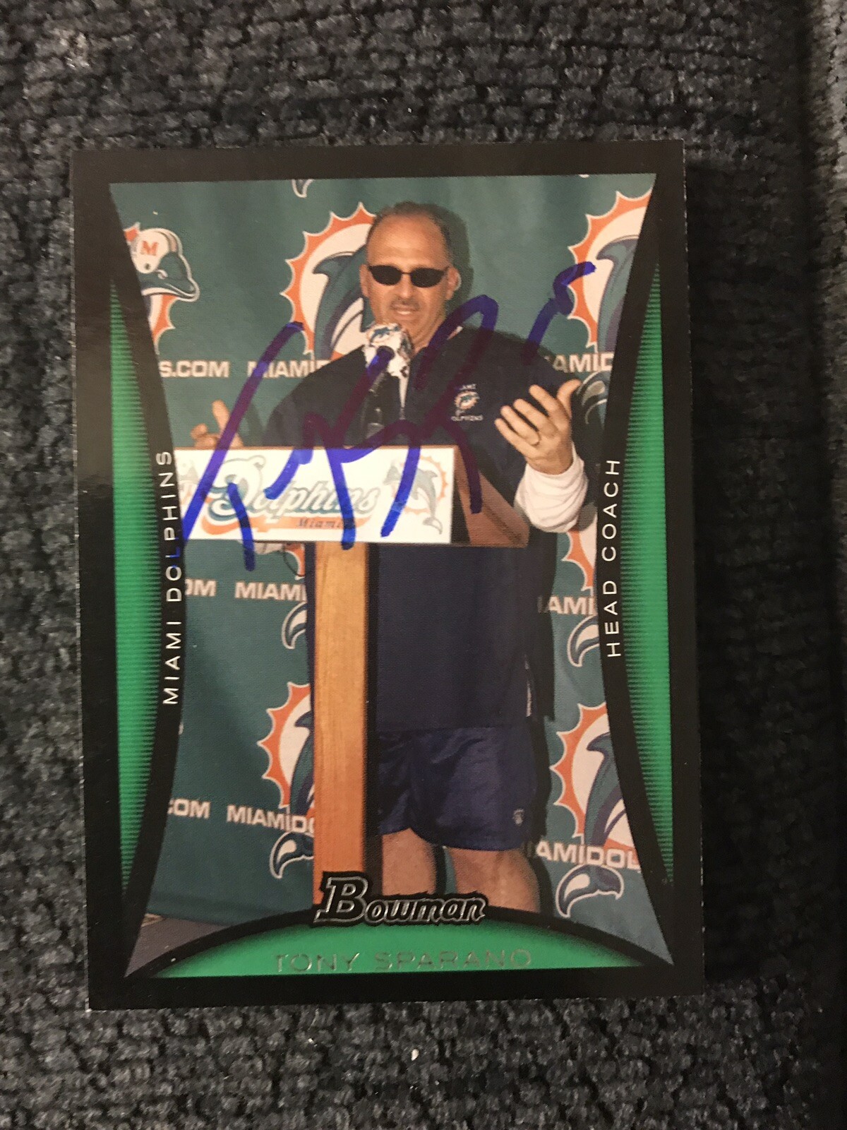 TONY SPARANO SIGNED TRADING CARD AUTOGRAPHED PRO FOOTBALL DECEASED COLLECTIBLE MEMORABILIA