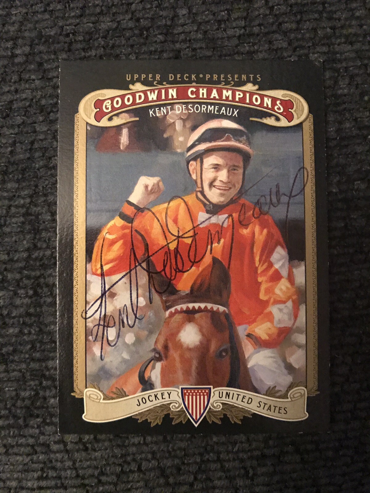 Kent Desormeaux Signed Trading Card Autographed Legend Goodwin
