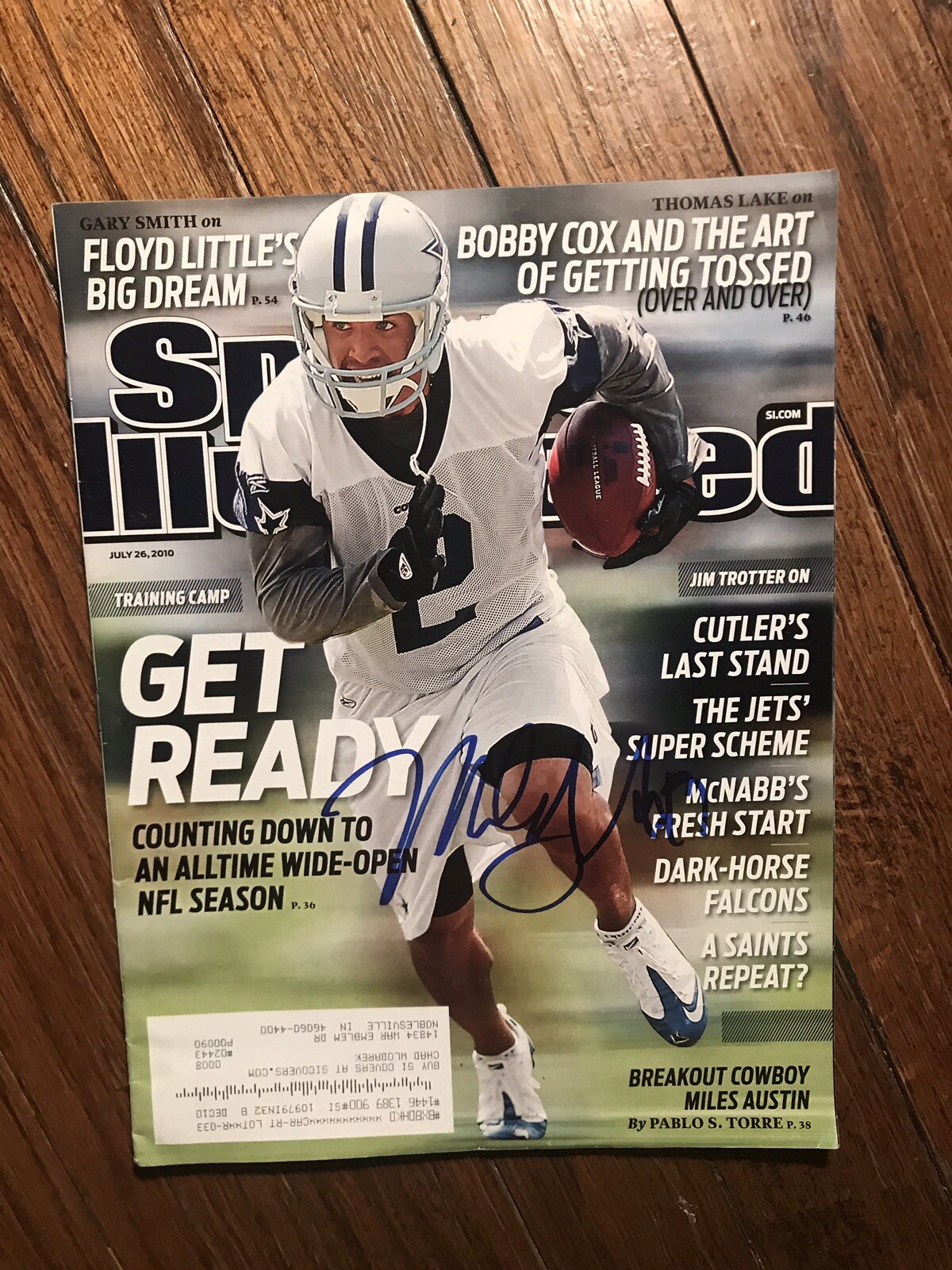 Miles Austin Signed Sports Illustrated Magazine Autographed Dallas Cowboys
