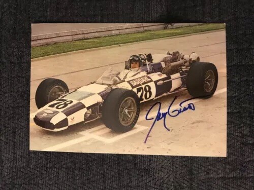 Jerry Grant Vintage Signed Indianapolis Indy 500 Oversized Post Card Autographed
