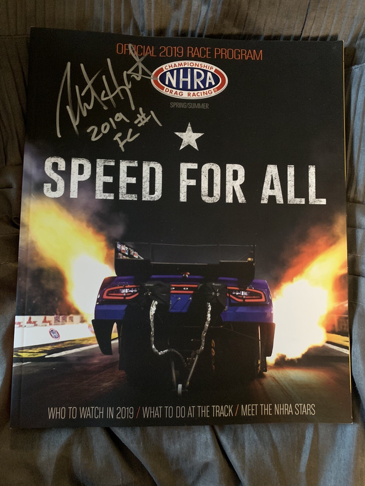 Robert Hight Signed 2019 Season Nhra Program Magazine Funny Car Champion

