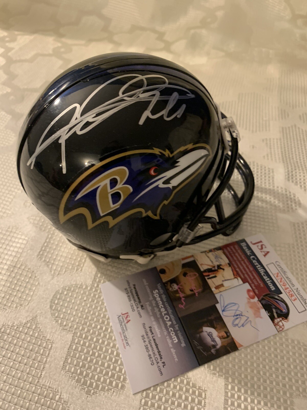 Rod Woodson Signed Mini Helmet Baltimore Ravens Autograph JSA Authentication COA
