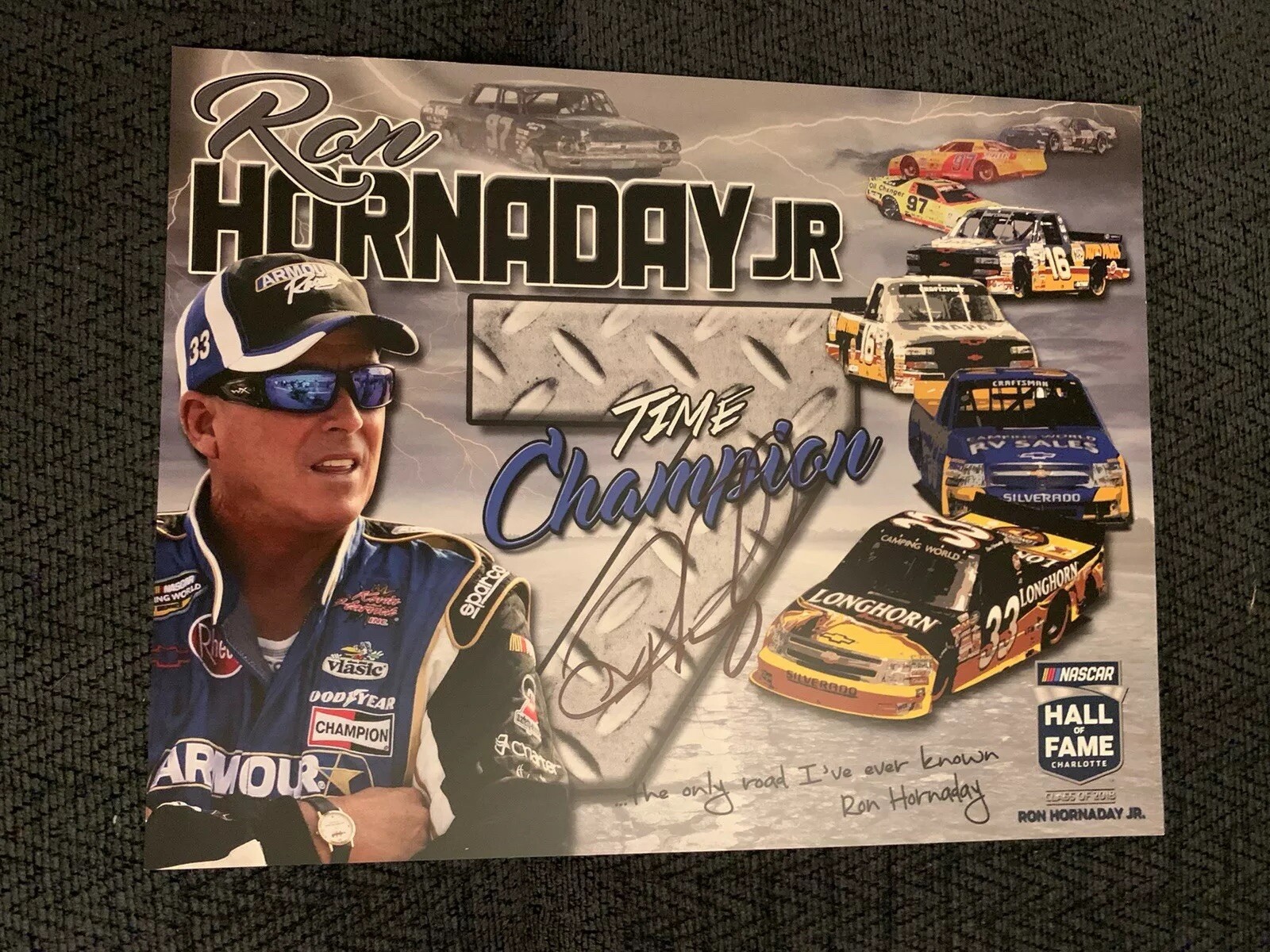 Ron Hornaday Jr NASCAR Legend Signed Promo Card Autographed Hall Of Fame
