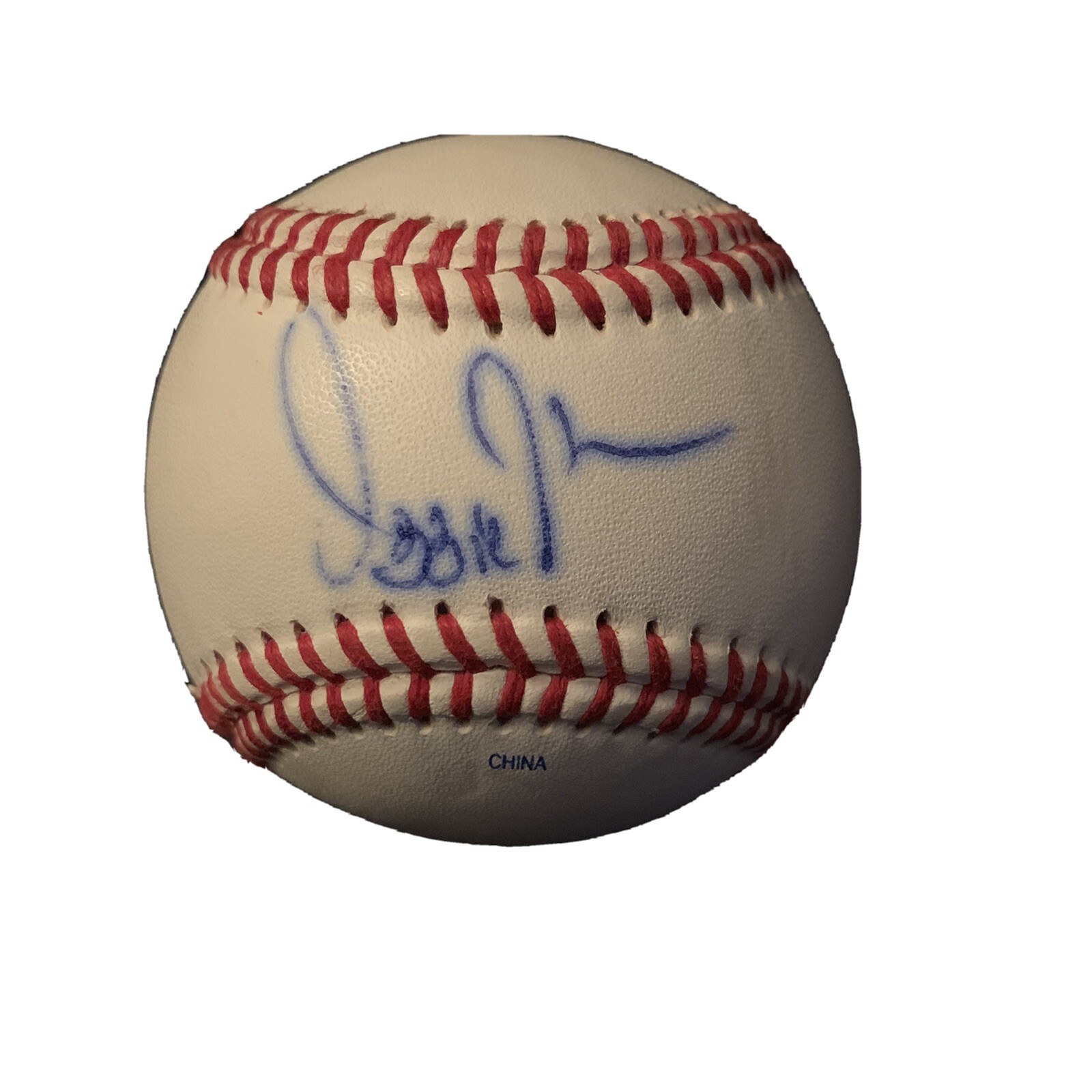 Ozzie Guillen Signed Baseball Autographed Official League Leather Ball
