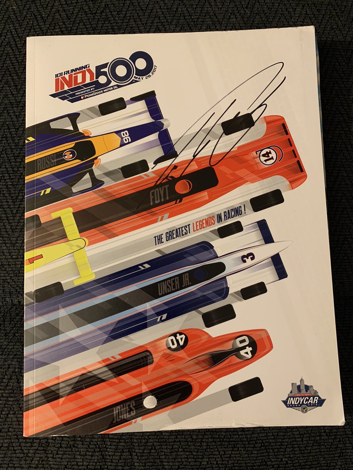 2017 Indianapolis 500 Program Signed By Winner Takuma Sato Autographed Indy Car
