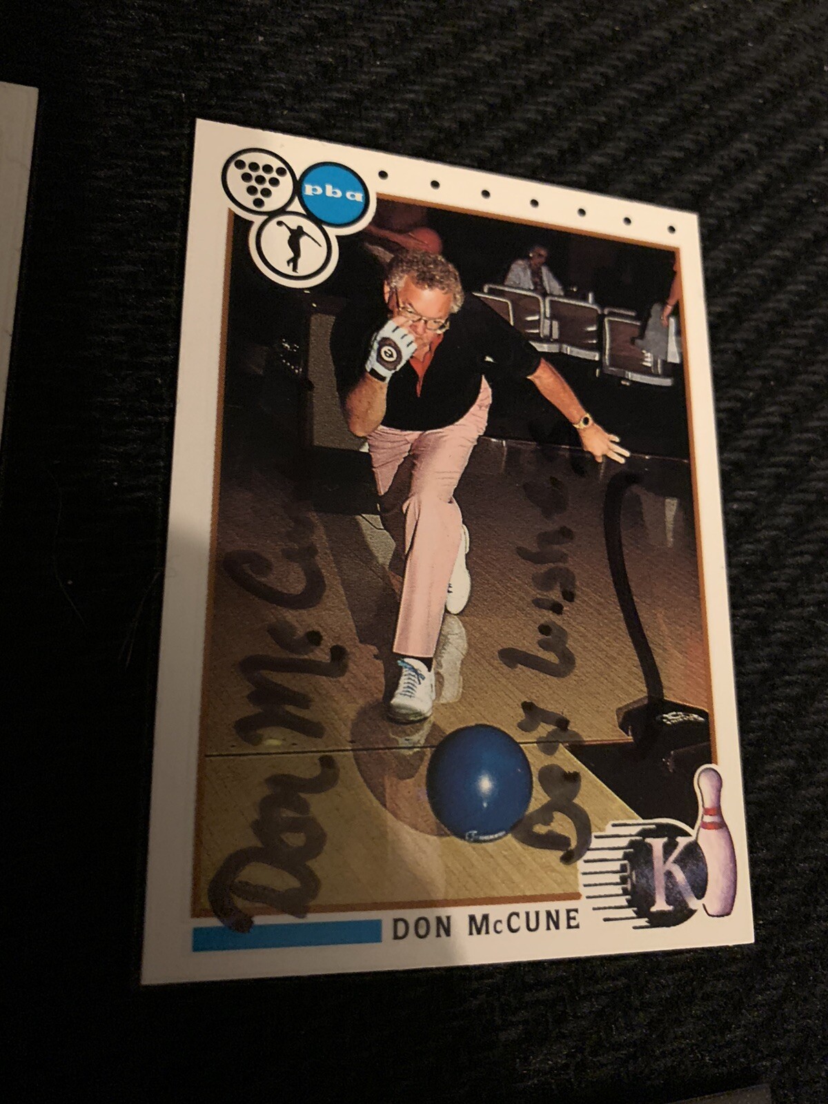 Don McCune Signed Trading Card PBA Bowling Legend Autographed Kingpins 1990
