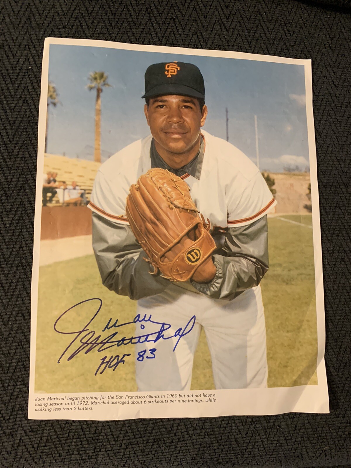 Juan Marichal Signed Magazine Clipping Autographed Baseball Hall Of Famer Giants
