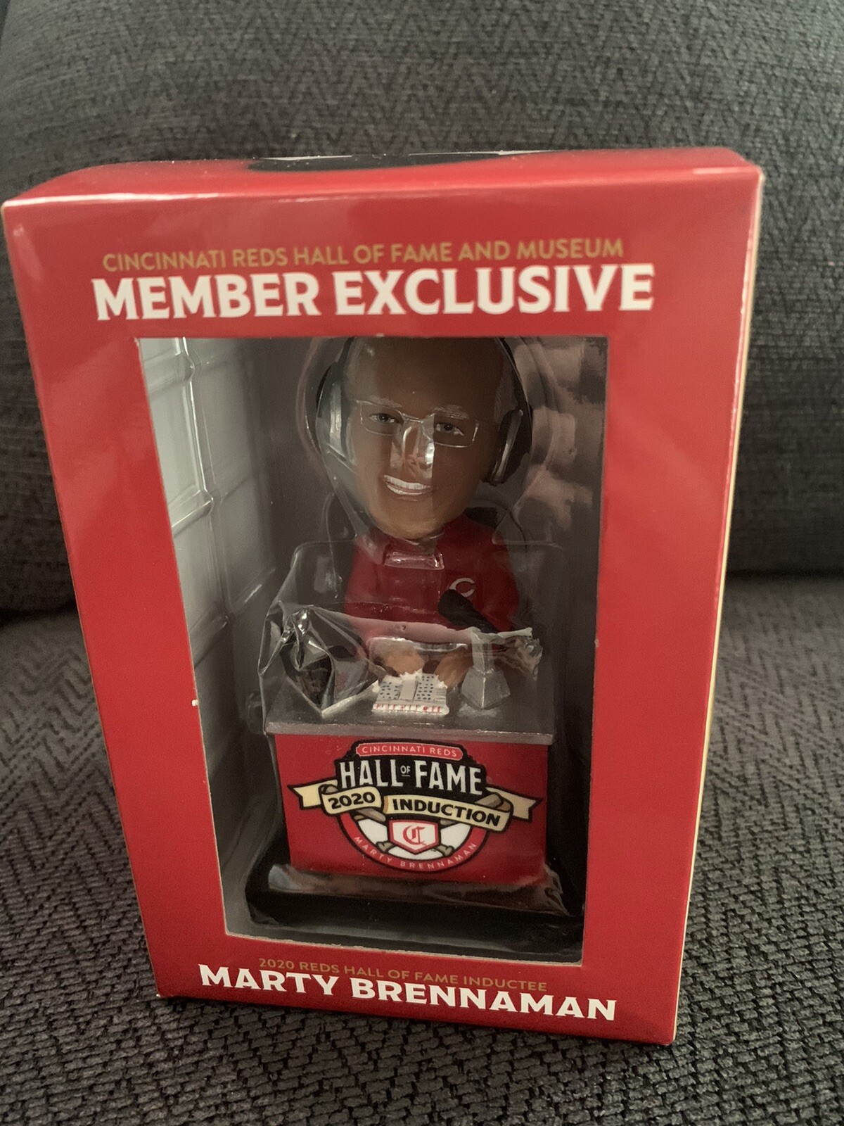 CINCINNATI REDS Marty Brennaman Signed BOBBLEHEAD Hall Of Fame Autographed 2020
