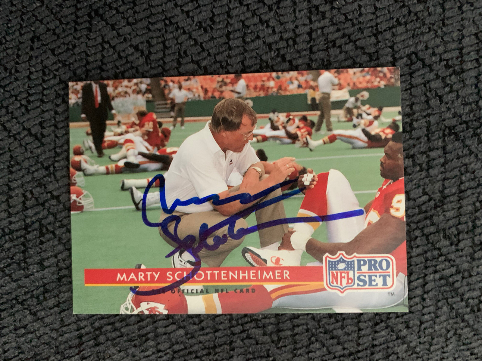 Marty Schottenheimer Signed Football Trading Card Autographed Kansas City Chiefs
